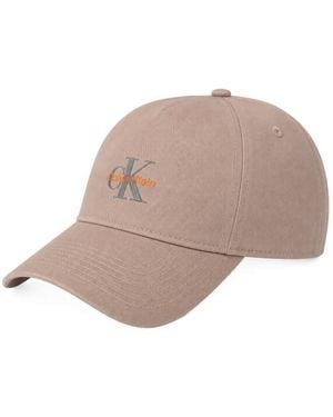 Calvin Klein Cappello Da Baseball Con Stampa Monologo - Grigio