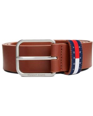 Tommy Hilfiger Cintura Ryan Con Passante Distintivo - Rosso