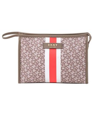 DKNY Vintage-Toilettentasche Mit Charakteristischen Streifen - Mehrfarbig