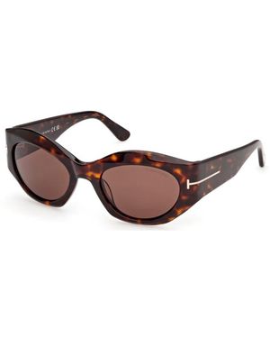 Tom Ford Occhiali Da Sole Emmeline Ft1415 - Marrone