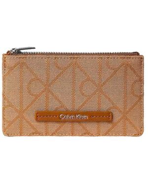 Calvin Klein Jacquard-Kartenhülle - Braun