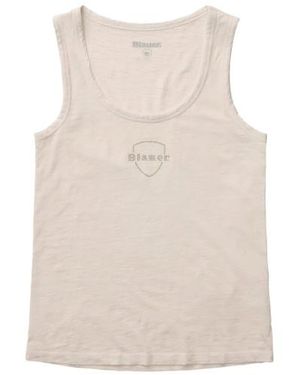 Blauer T-Shirts, Tops Und Polos - Natur