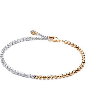PANDORA Bracciale Tennis E Perline 564820C01 - Metallizzato