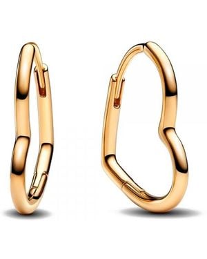 PANDORA Asymmetrische Herz-Creolen 268307C00 - Mettallic
