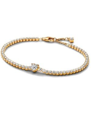 PANDORA Glänzendes Herz-Tennisarmband 560041C01 - Mettallic