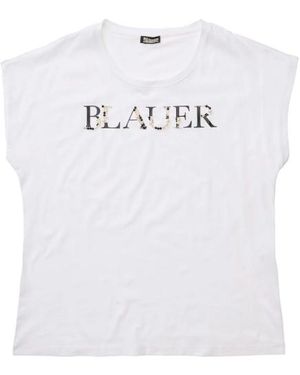 Blauer T-Shirts, Tops Und Polos - Weiß