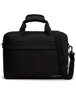 Tommy Hilfiger Borsa Porta Laptop Element Con Logo - Nero