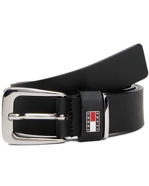 Tommy Hilfiger Heritage-Ledergürtel - Schwarz