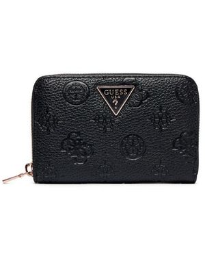 Guess Cresidia Ii Medium Zip Around Wallet - Schwarz