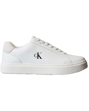 Calvin Klein Baseline-Sneaker Aus Leder Mit Markantem Logo - Weiß