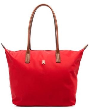 Tommy Hilfiger Borsa Tote Con Monogramma Th - Rosso
