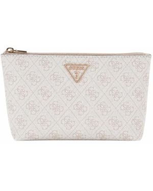 Guess Beauty Case Laurel Con Logo 4G - Bianco