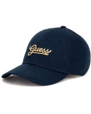 Guess Cappellino Da Baseball Con Logo - Blu