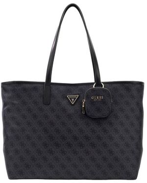 Guess Borsa Grande Con Logo Adrian - Nero