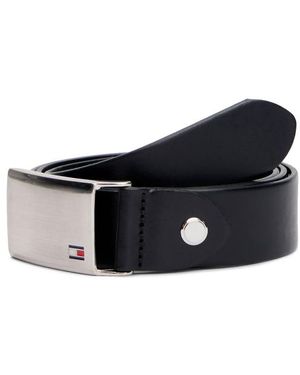 Tommy Hilfiger Cintura Regolabile Con Placca Con Logo - Blu