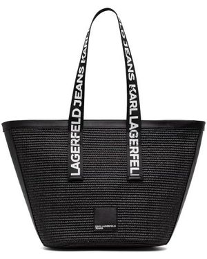 KARL LAGERFELD Borsa Shopper Con Logo - Nero