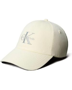 Calvin Klein Twill-Kappe Mit Gesticktem Monogramm-Logo - Natur