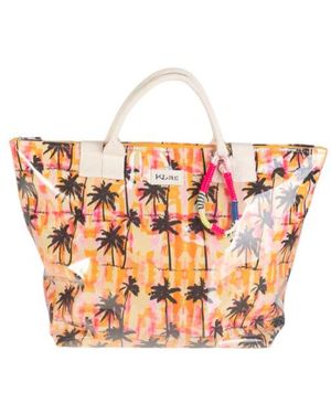 Kbas Strandtasche Aus Kunststoffbeschichtetem Canvas - Pink