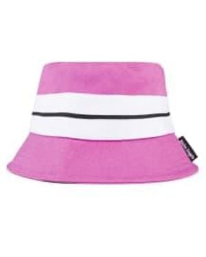 Palm Angels Et Blanc Venise Track Logo Bucket Bucket - Violet