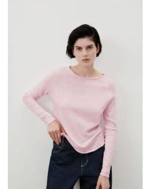 American Vintage Long-sleeve Sonoma Boat Neck T-shirt Marshmellow S - Pink