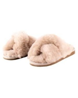 Shepherd of Sweden Lovisa Crossover Sheepskin Slippers Eu 39 - Pink