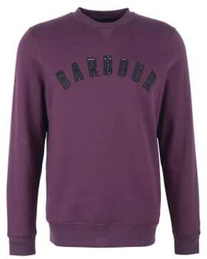 Barbour Relaxed Fit Cotton Blend Crew Neck Sweatshirt in Blue for Men Lyst