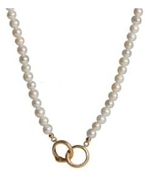 Rachel Entwistle Ouroboros Pearl Necklace - Metallic