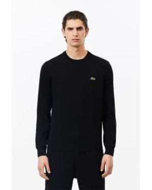 Lacoste Monochrome Crew Neck Jumper 3 - Black