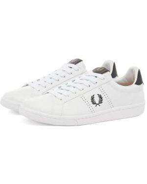 Fred Perry B721 Leder Weiß