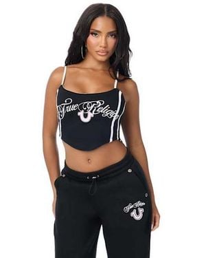 TRUE RELIGION Corset Tank Top - Black