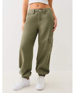 True Religion Bobbi Baggy Cargo Jogger - Green