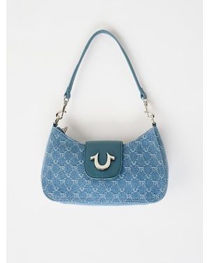 TRUE RELIGION Horseshoe Allover Print Handbag - Blue