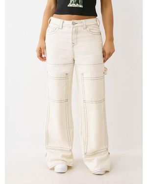 TRUE RELIGION Bobbi Big T Baggy Carpenter Pant - Natural