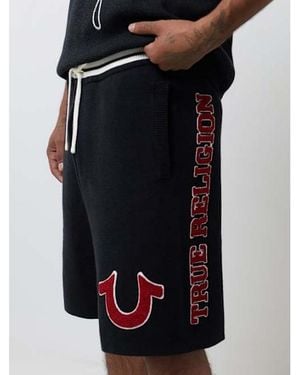 TRUE RELIGION Knit Logo Short - Black