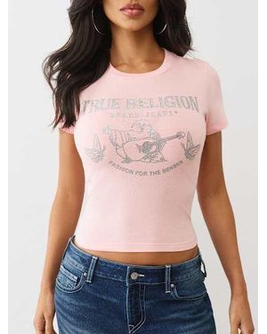 TRUE RELIGION Glitter Butterfly Baby T-shirt - Pink