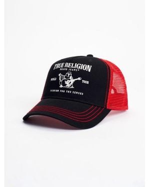 TRUE RELIGION Buddha Trucker Hat - Red