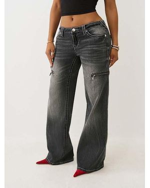 TRUE RELIGION Bobbi Big T Low Rise Baggy Jean - Black