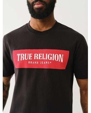 True Religion Logo Pins Heavyweight T-shirt in Black for Men
