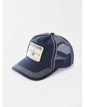 True Religion Big T Trucker Hat - Blue