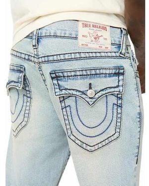 TRUE RELIGION Billy Big T Flap Bootcut Jean 34" - Blue