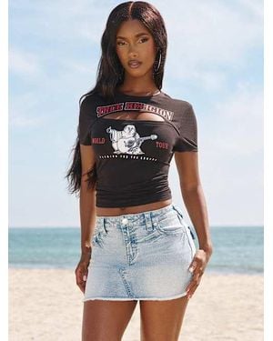 TRUE RELIGION Buddha Ruched Top - White