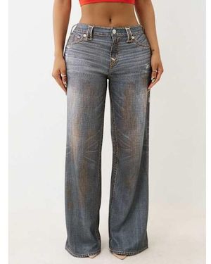 TRUE RELIGION Bobbi Terry Super T Baggy Pant - Gray
