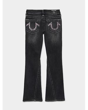 TRUE RELIGION Girls Joey Crystal Flare Jean - Black