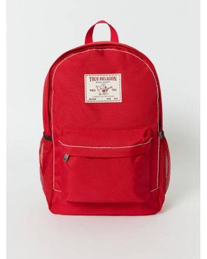 TRUE RELIGION Logo Big T Backpack - Red