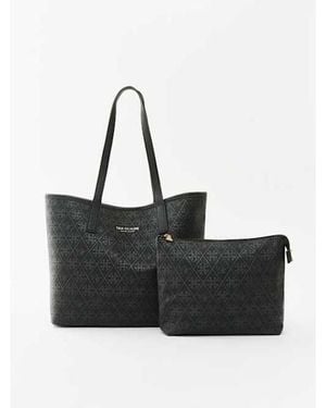 TRUE RELIGION Monogram Tote Bag - Black