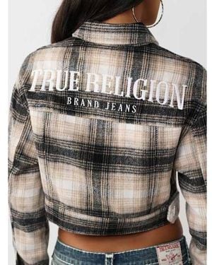 TRUE RELIGION Flannel Shacket - Gray