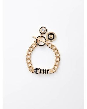 TRUE RELIGION Logo Toggle Bracelet - White