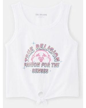 TRUE RELIGION Girls Sparkle Tank Top - White