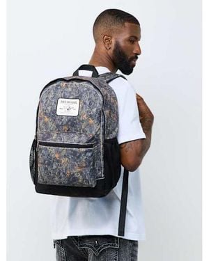 TRUE RELIGION Logo Camp Patch Backpack - Gray