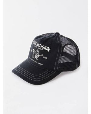 True Religion Buddha Trucker Hat - Black
